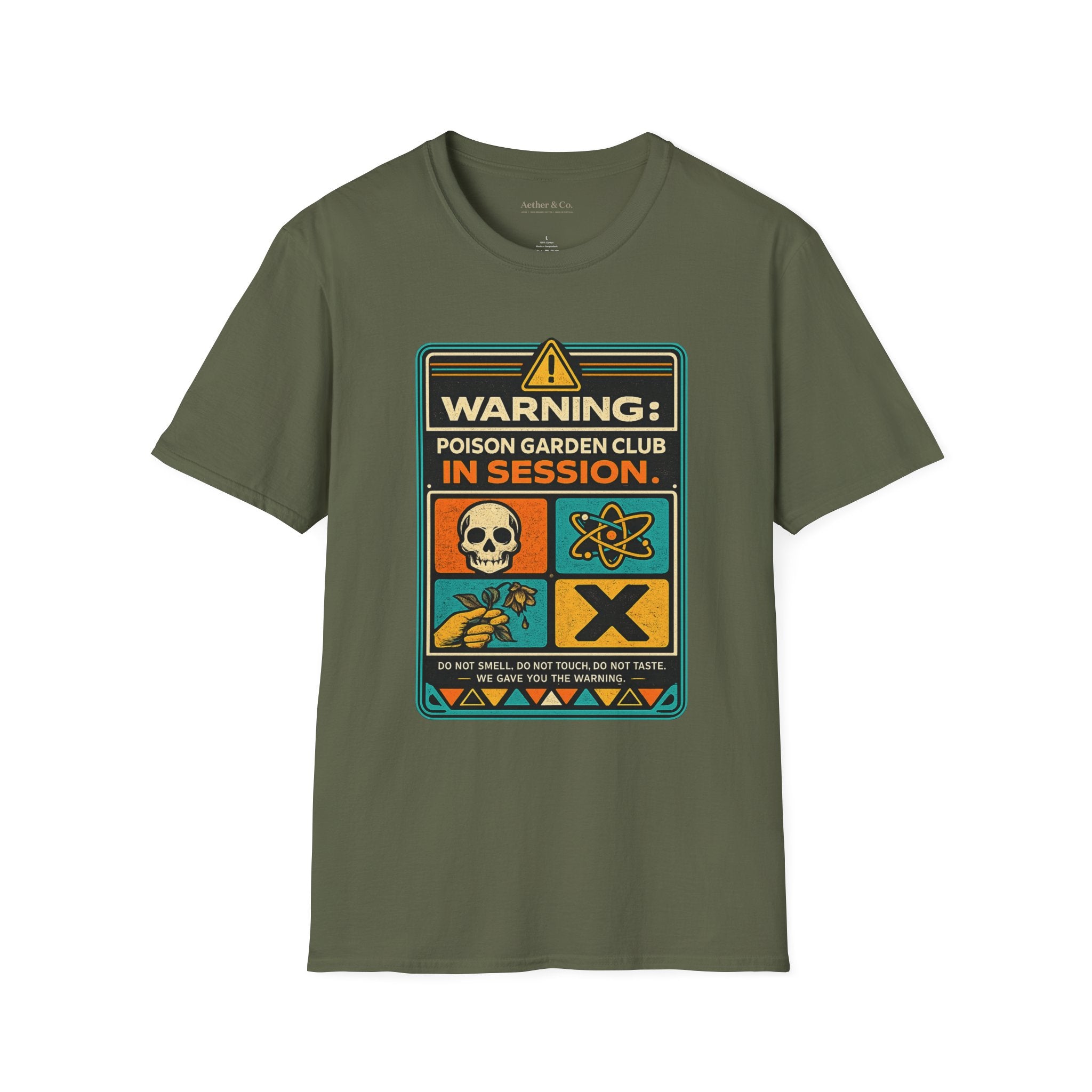 Warning: Poison Garden Club In Session™ — Dark Tee Edition T-Shirt