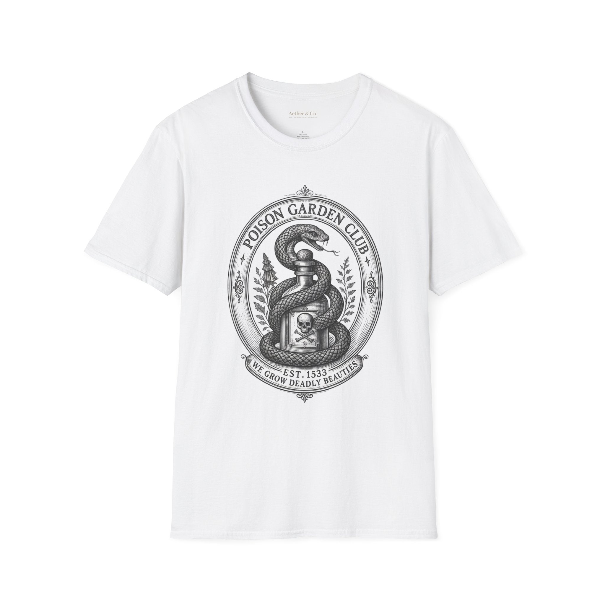 Poison Garden Club™ — Black & White Edition T-Shirt