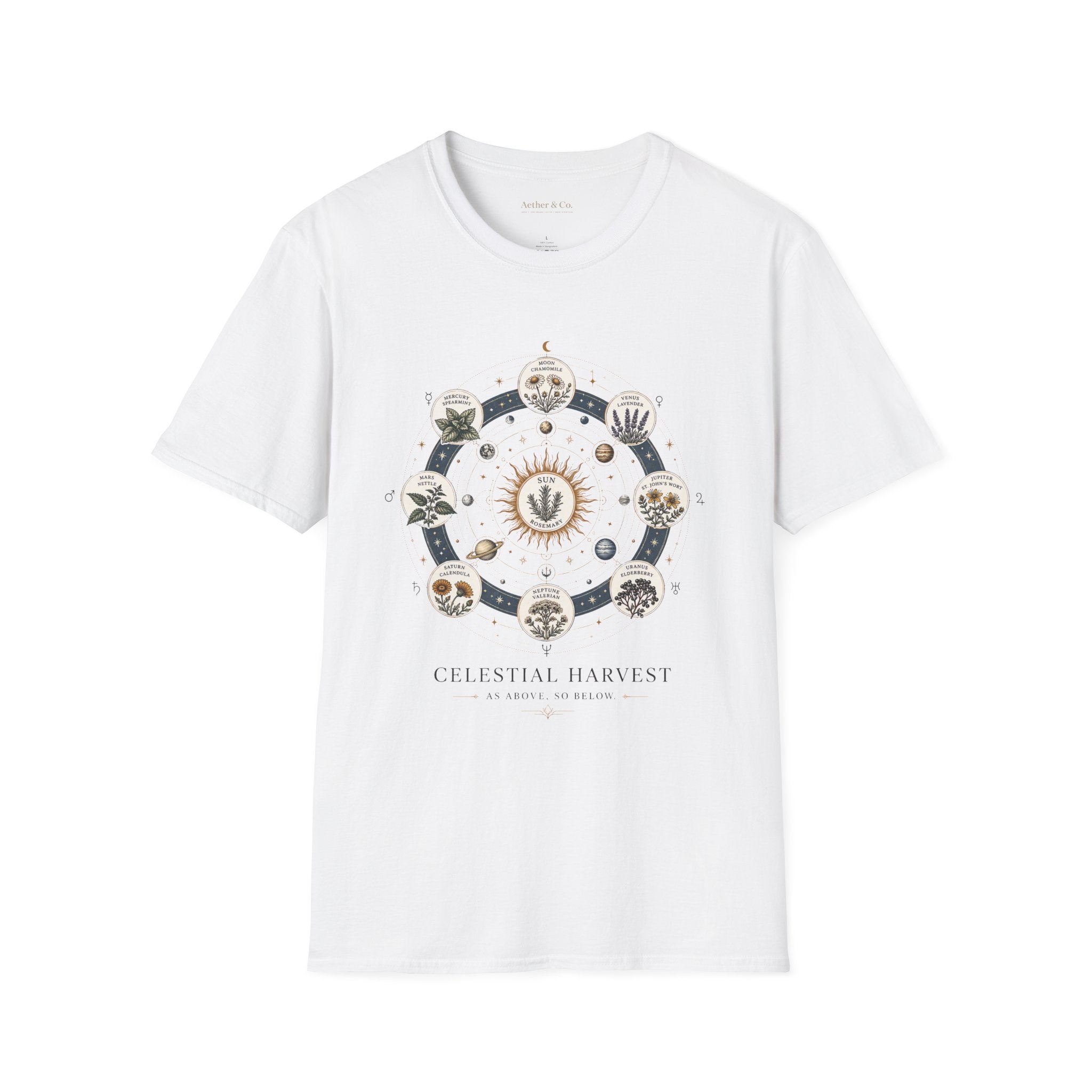 Celestial Harvest™ Botanical Chart T-Shirt