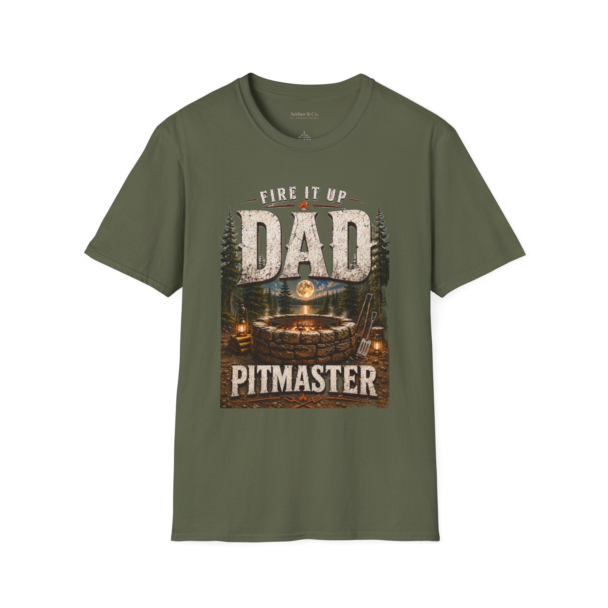 Fire It Up Dad™ Pitmaster Graphic T-Shirt