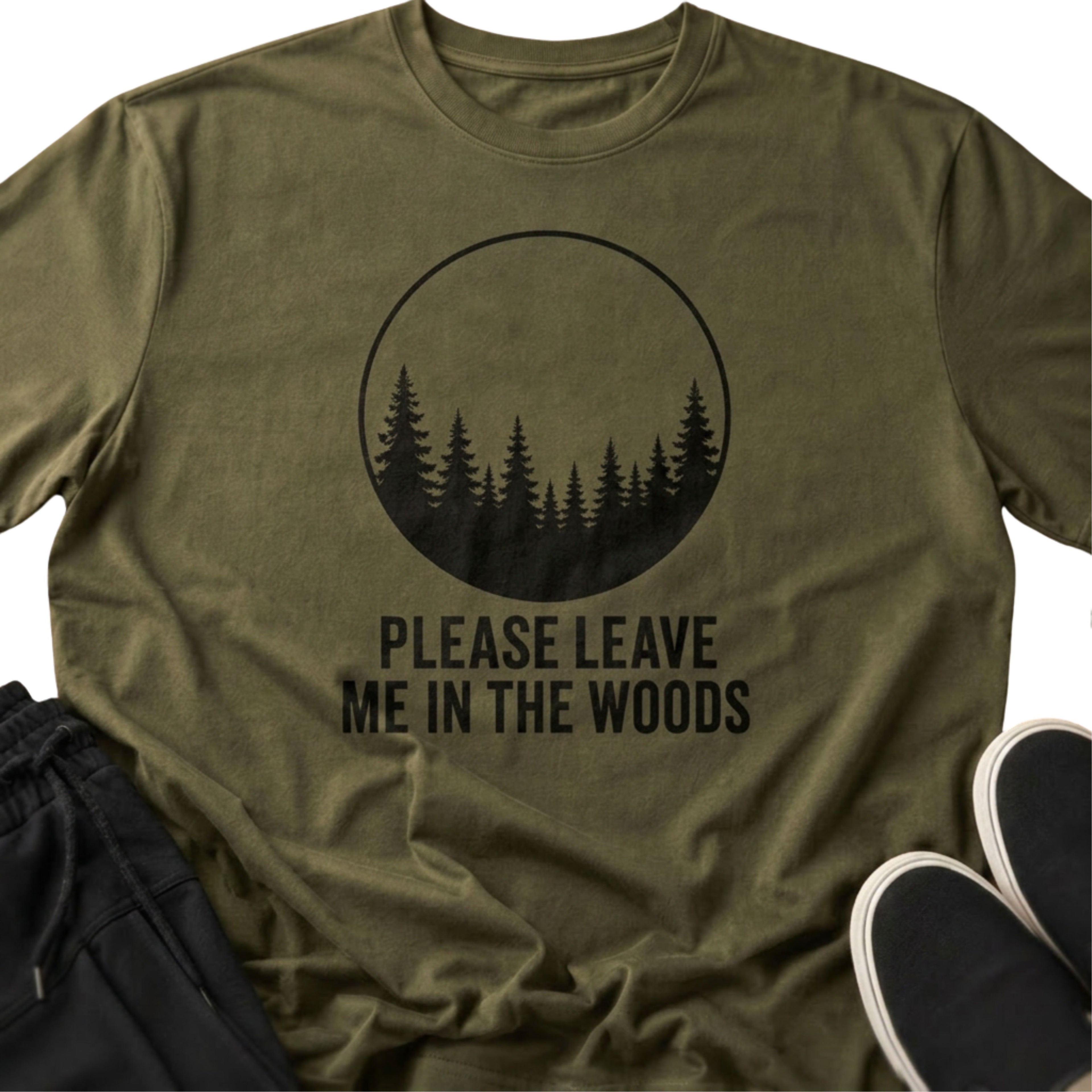 Please Leave Me In The Woods™ Minimalist Graphic T-Shirt