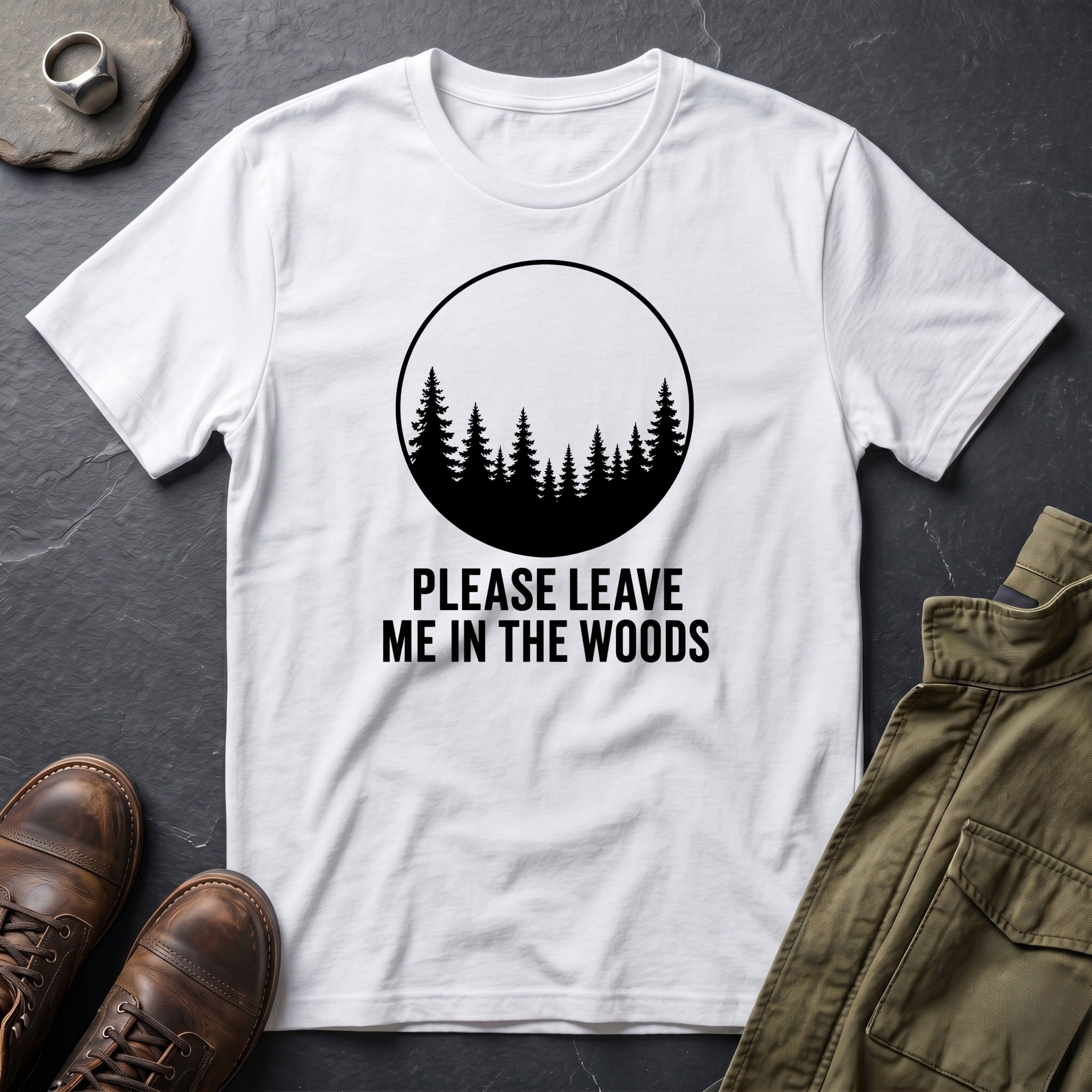 Please Leave Me In The Woods™ Minimalist Graphic T-Shirt