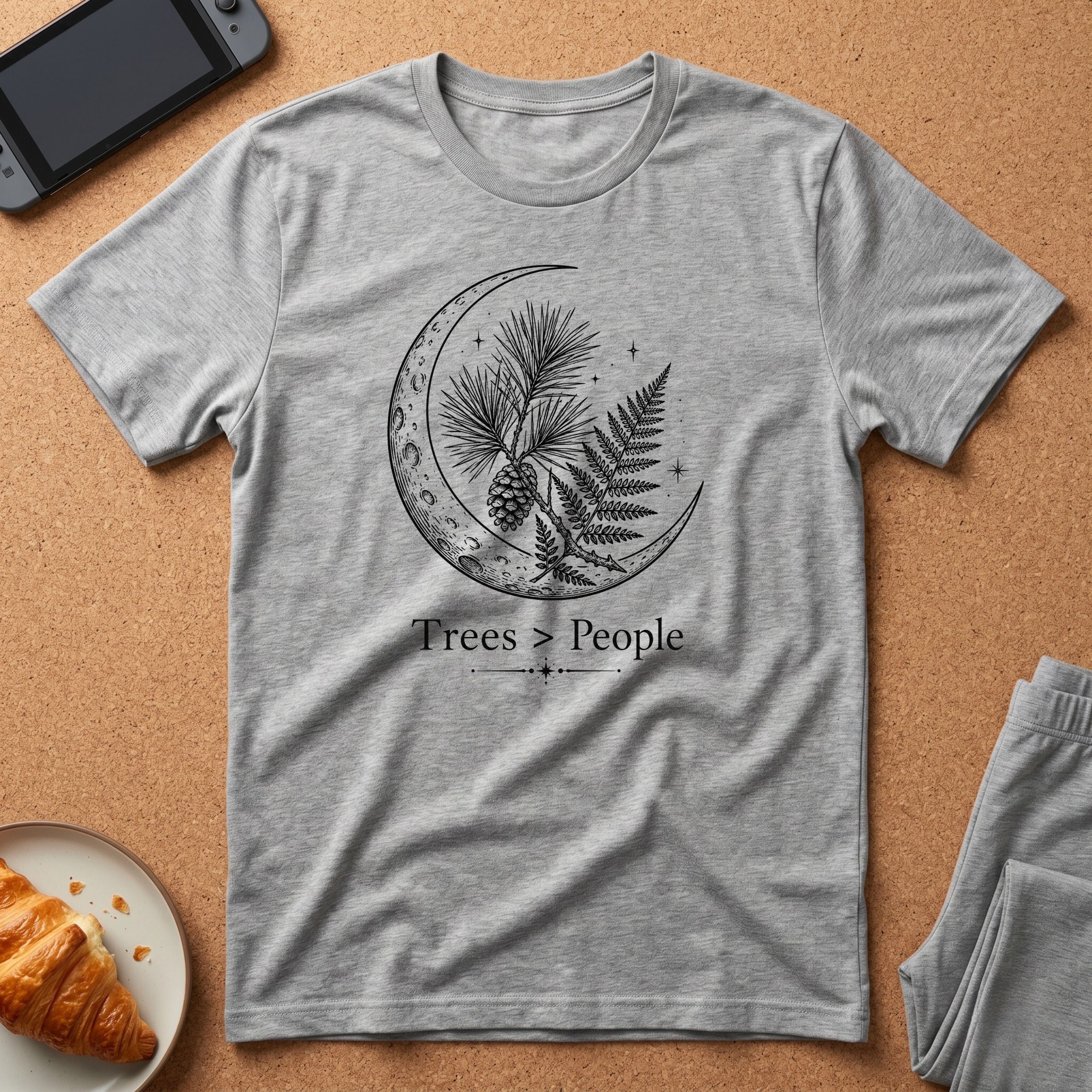Trees > People™ Botanical Crescent Moon Graphic T-Shirt